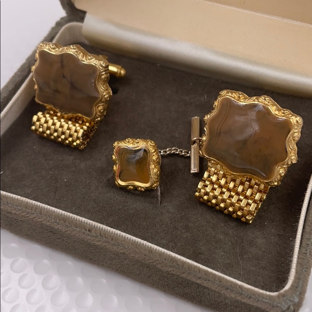 Danté vintage cufflinks and Tie Tack NWOT